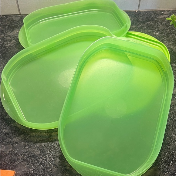 Tupperware Green Stackable Food Storage Containers - Picture 2 of 4